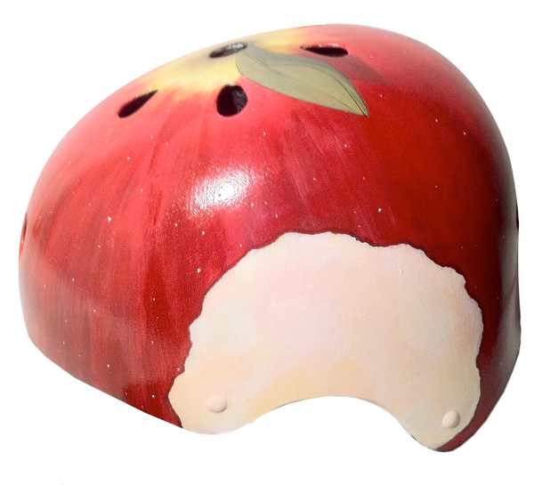apple store bike helmet Red Apple