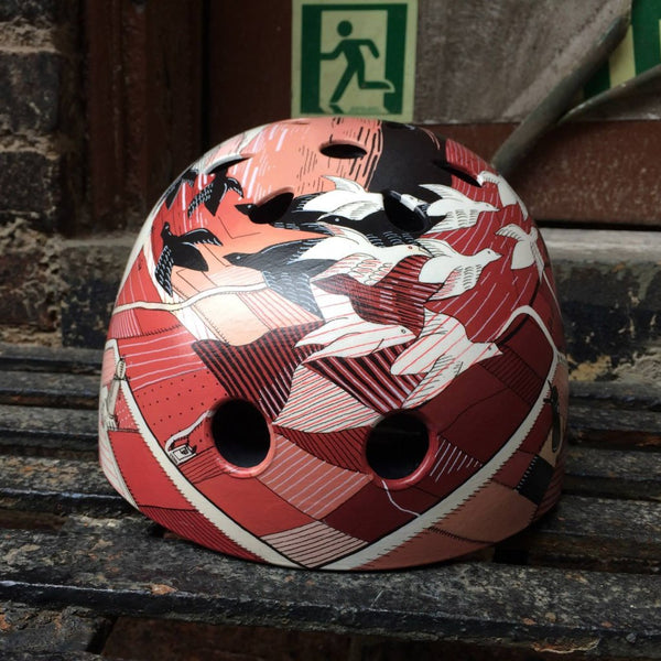 Custom Painted Bike Helmet with Personalized Graphics Inkwell Helmets