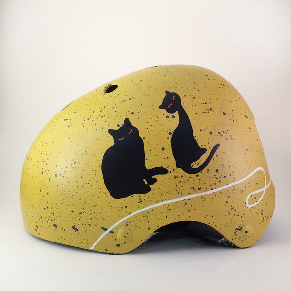 animal bike helmet Cats with Yarn Bike Helmet