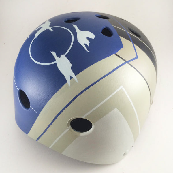 Abstract Blue Bike Helmet