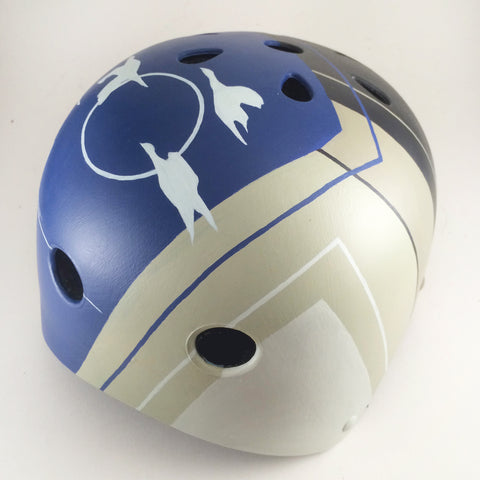 Abstract Blue Bike Helmet