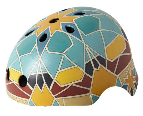 bike helmet machine embroidery Alhambra Mosaic Helmet