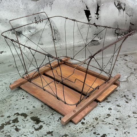 Wire and Wood Bike Crate / Basket