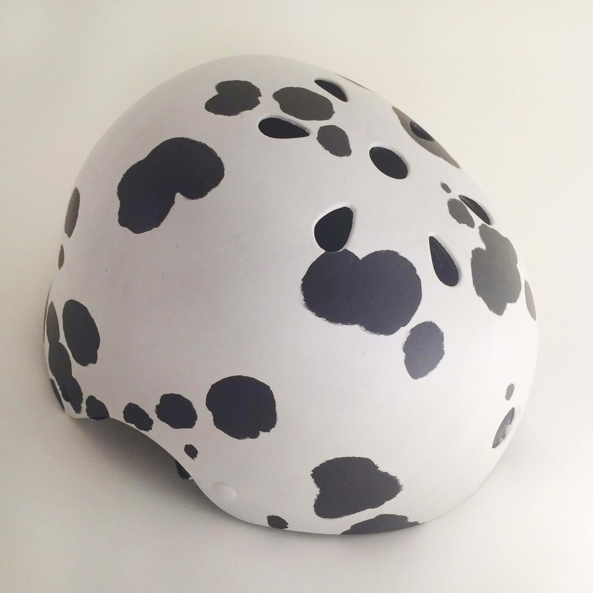 cow print motorcycle helmet Dalmatian Print Bike Helmet
