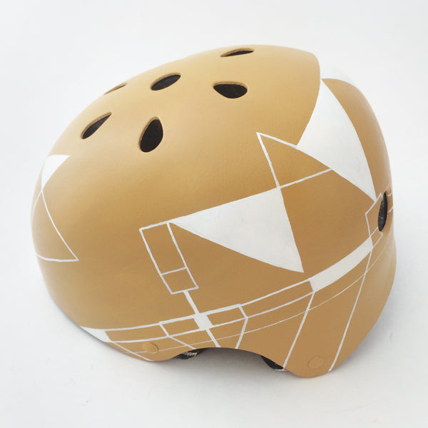 Goldenrod Geometric Bike Helmet
