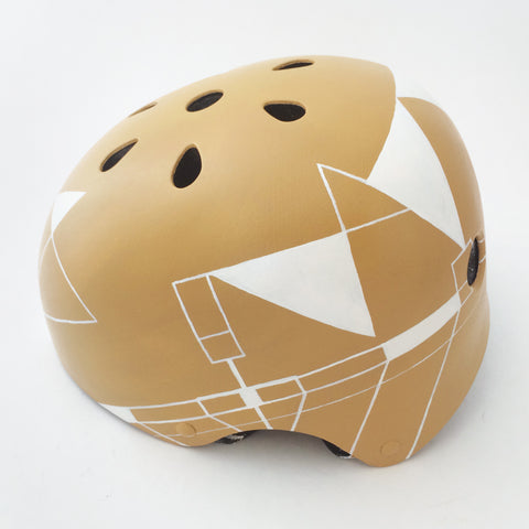Goldenrod Geometric Bike Helmet