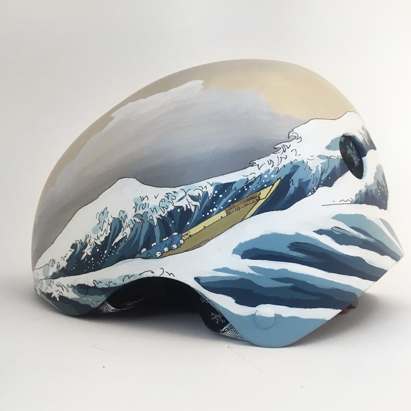 bike helmet respray The Great Wave Bike Helmet
