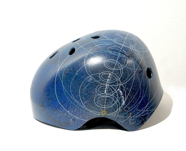 Hand-painted custom bike helmet commission
