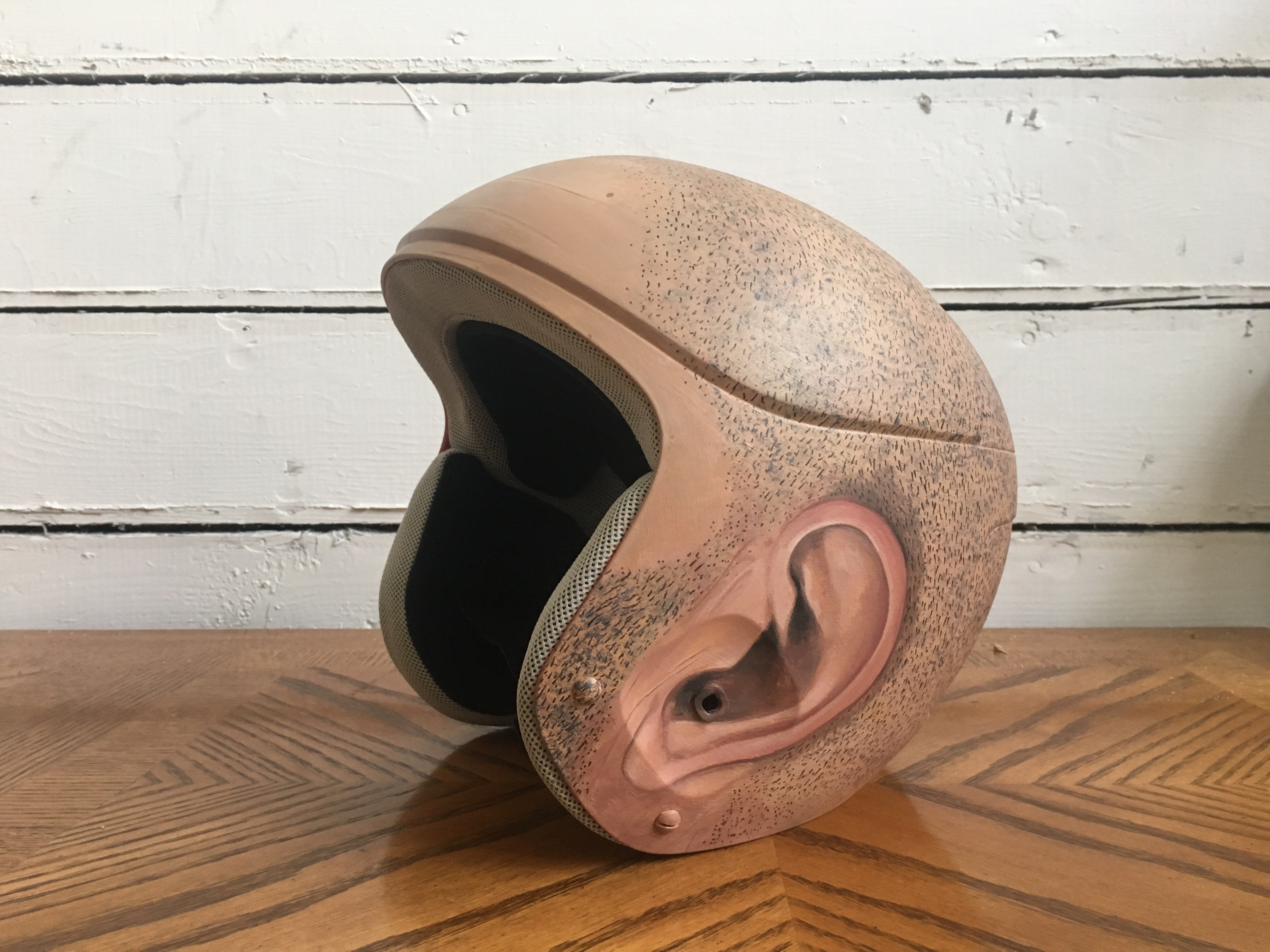 bike helmet large head Realistic Human Head Helmet