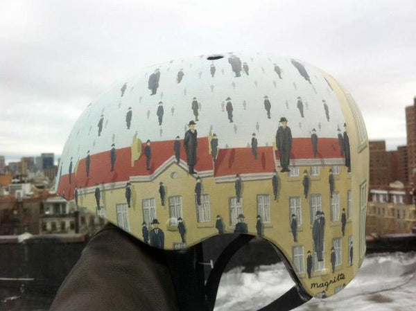 Hand-painted custom bike helmet commission