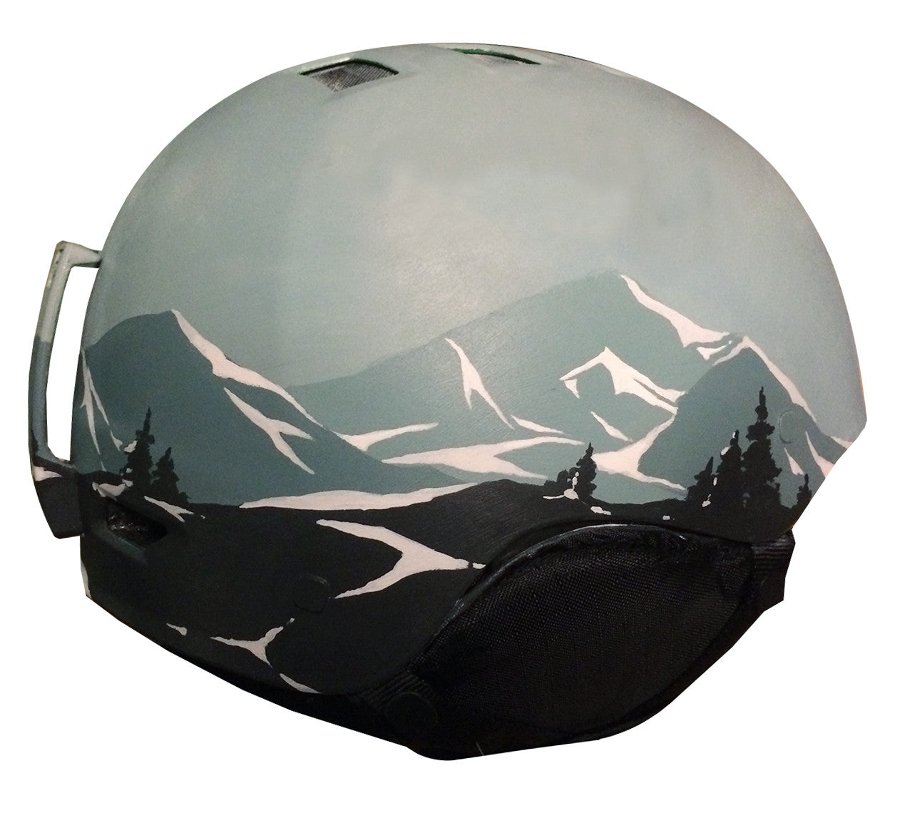 decorate snowboard helmet Gray Landscape (Ski / Snowboard Helmet)