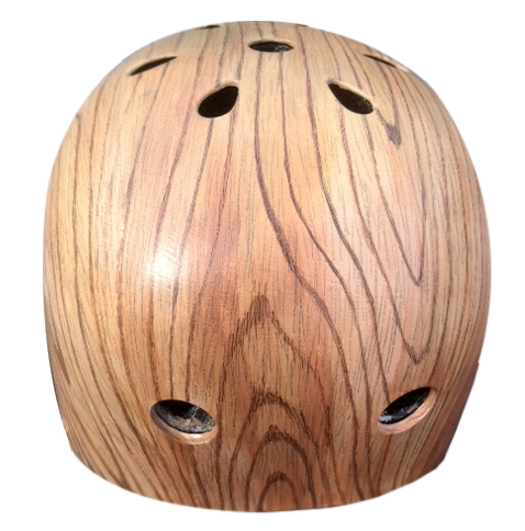 Oak Woodgrain Bike Helmet