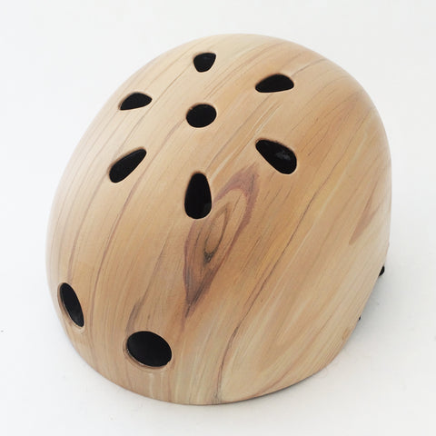 Pine Woodgrain Bike Helmet