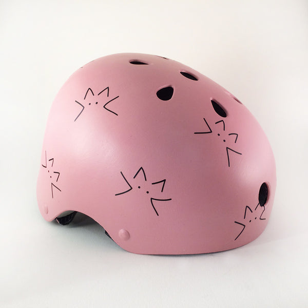 Kitten Print Pink Bike Helmet