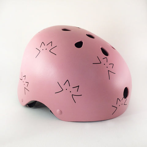 Kitten Print Pink Bike Helmet