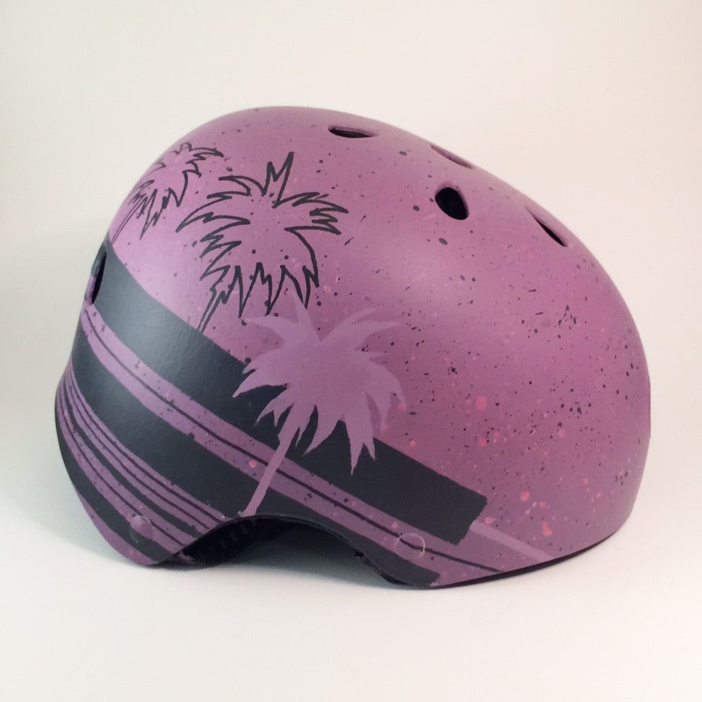 bike helmet tree Purple Palm Trees Bike Helmet