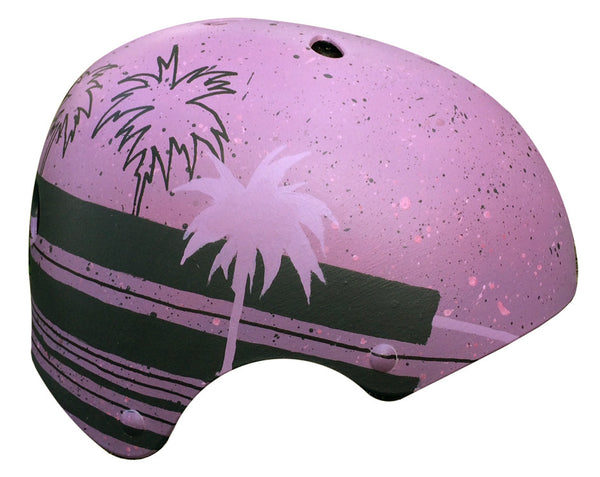 Purple Palm Trees Bike Helmet