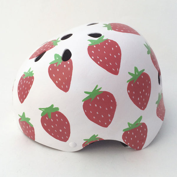 Strawberry Print Bike Helmet
