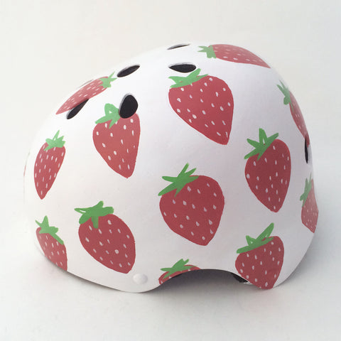 Strawberry Print Bike Helmet
