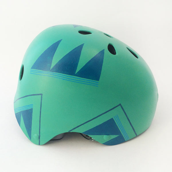 Turquoise Pottery Bike Helmet